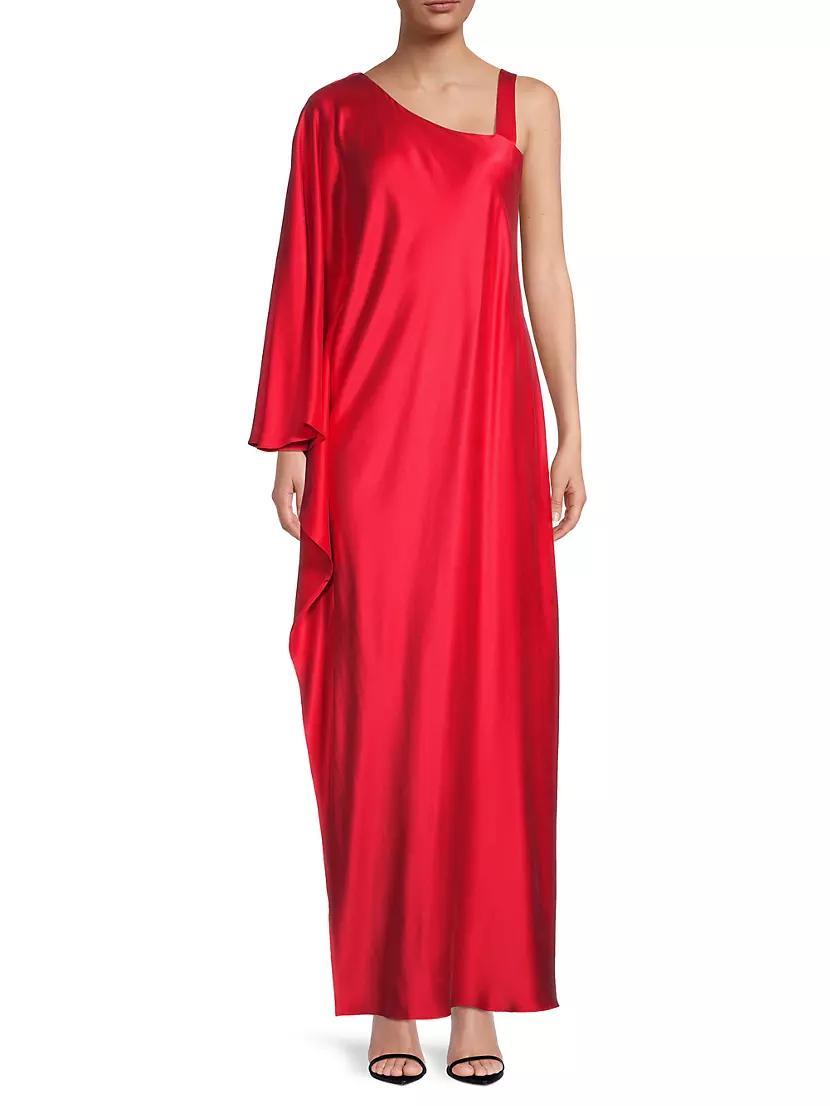 Grace One-Shoulder Silk Gown Product Image