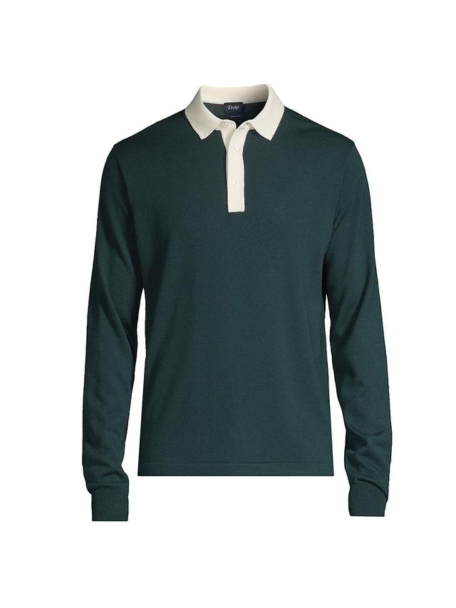 Mens Knit Wool Rugby Polo Sweater Product Image