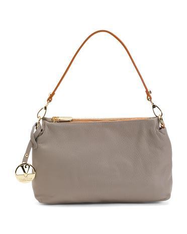 Leather Triple Entry Crossbody for Women Product Image