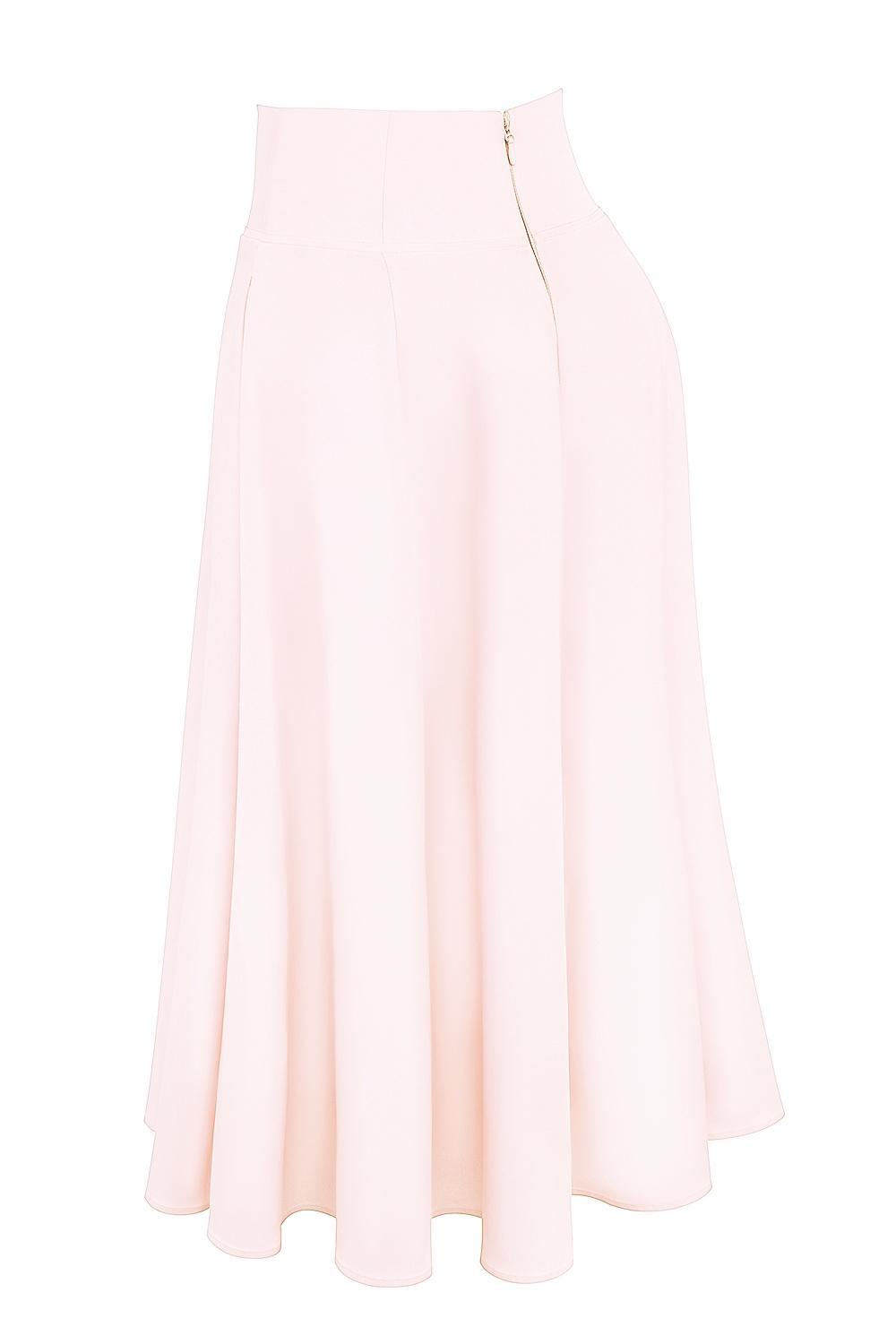 Rita Ballerina Pink A-Line Midi Skirt Product Image