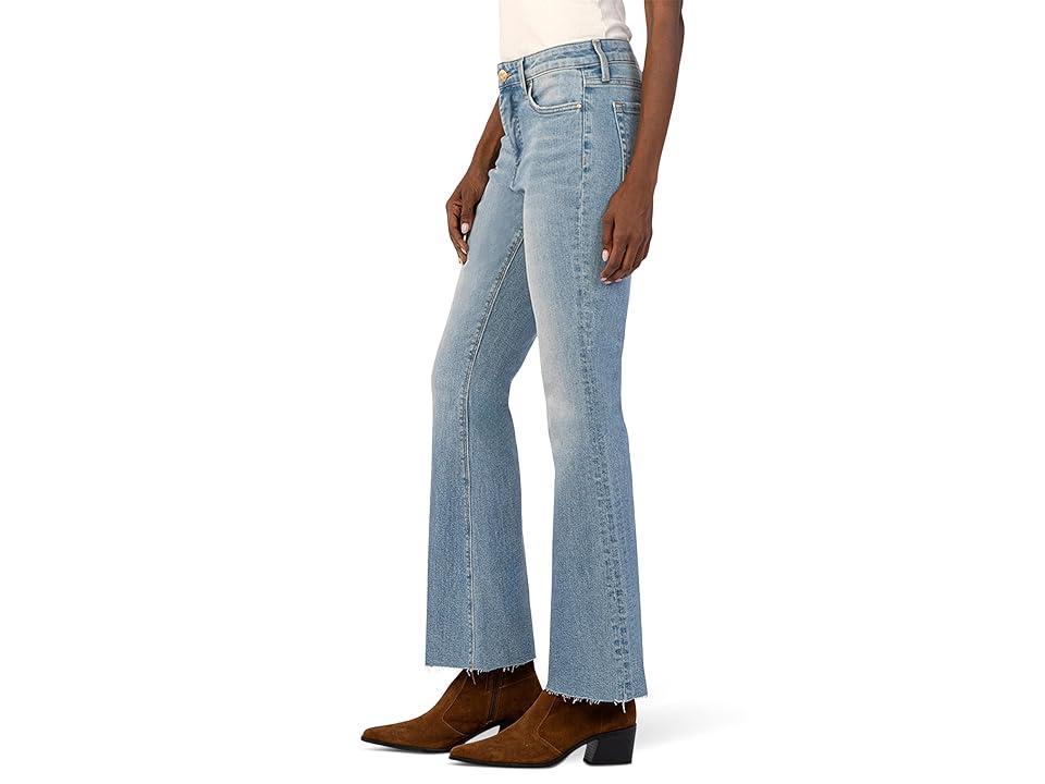 KUT from the Kloth Stella High-Rise Fab Ab Flare W/ Raw Hem In Priorities (Priorities) Women's Jeans Product Image