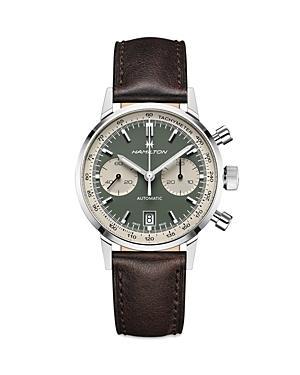 Hamilton American Classic Automatic Chronograph Leather Strap Watch, 40mm Product Image