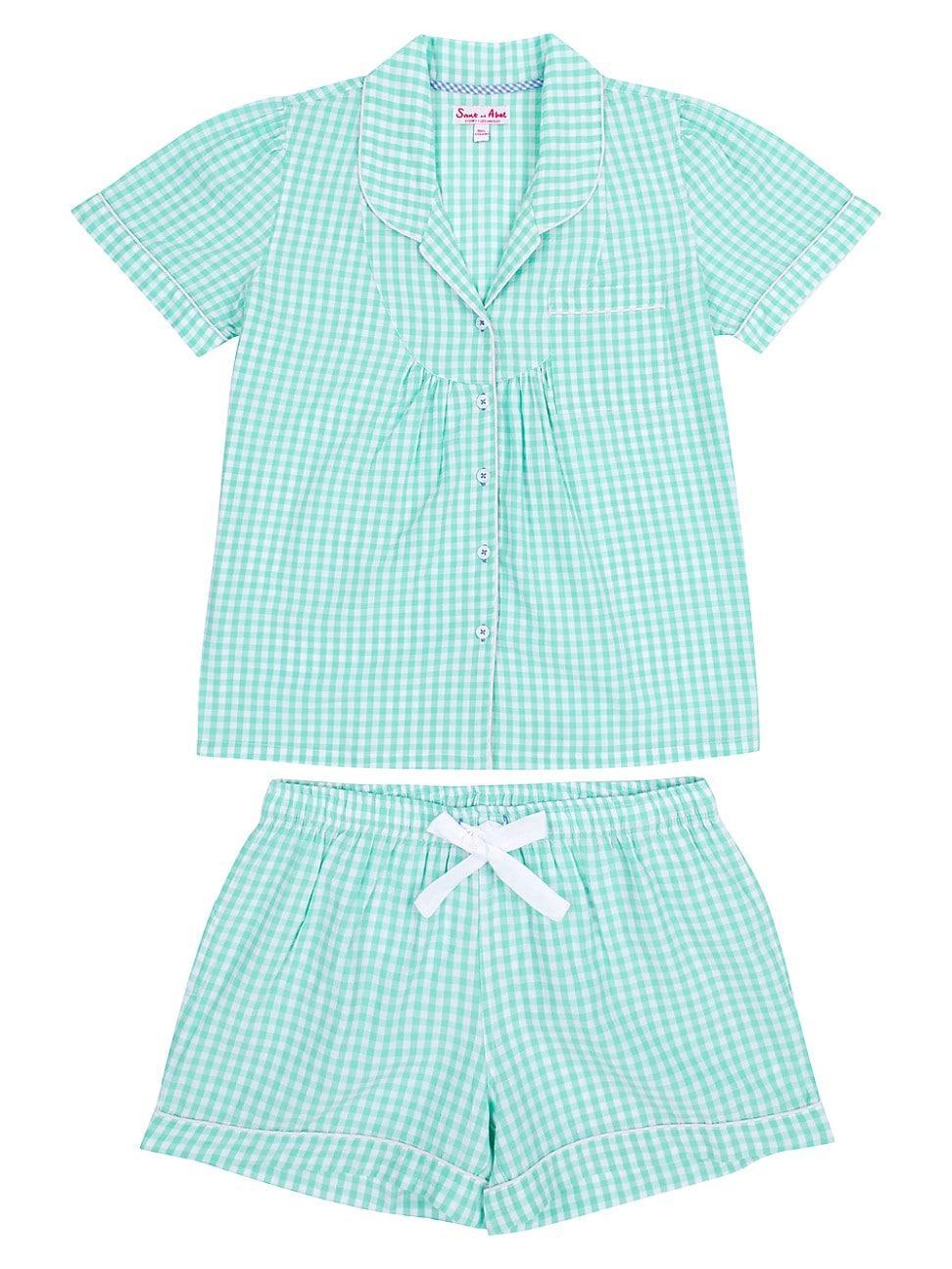 Womens Hepburn Gingham Short Pajama Set Product Image