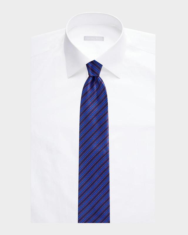 Mens Multi-Stripe Silk Tie Product Image