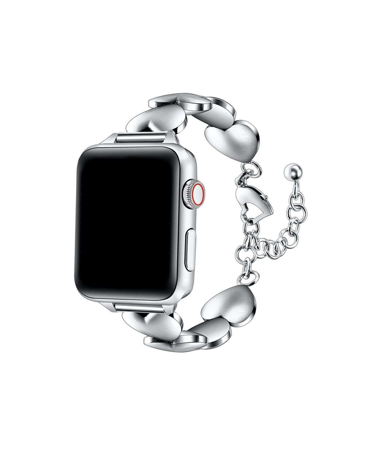 Posh Tech Womens Lover Heart Stainless Steel Band for Apple Watch 38mm, 40mm, 41mm Product Image