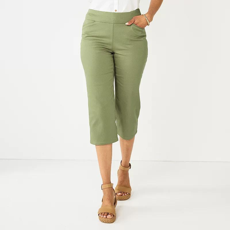 Womens Croft & Barrow Effortless Stretch Capri Pants Product Image