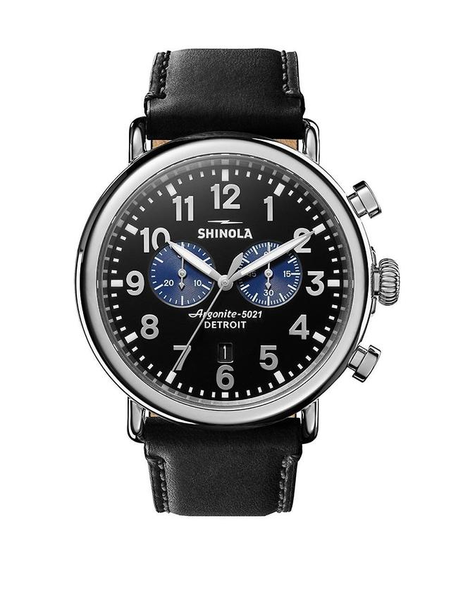 Shinola The Runwell Chrono Leather Strap Watch, 47mm Product Image