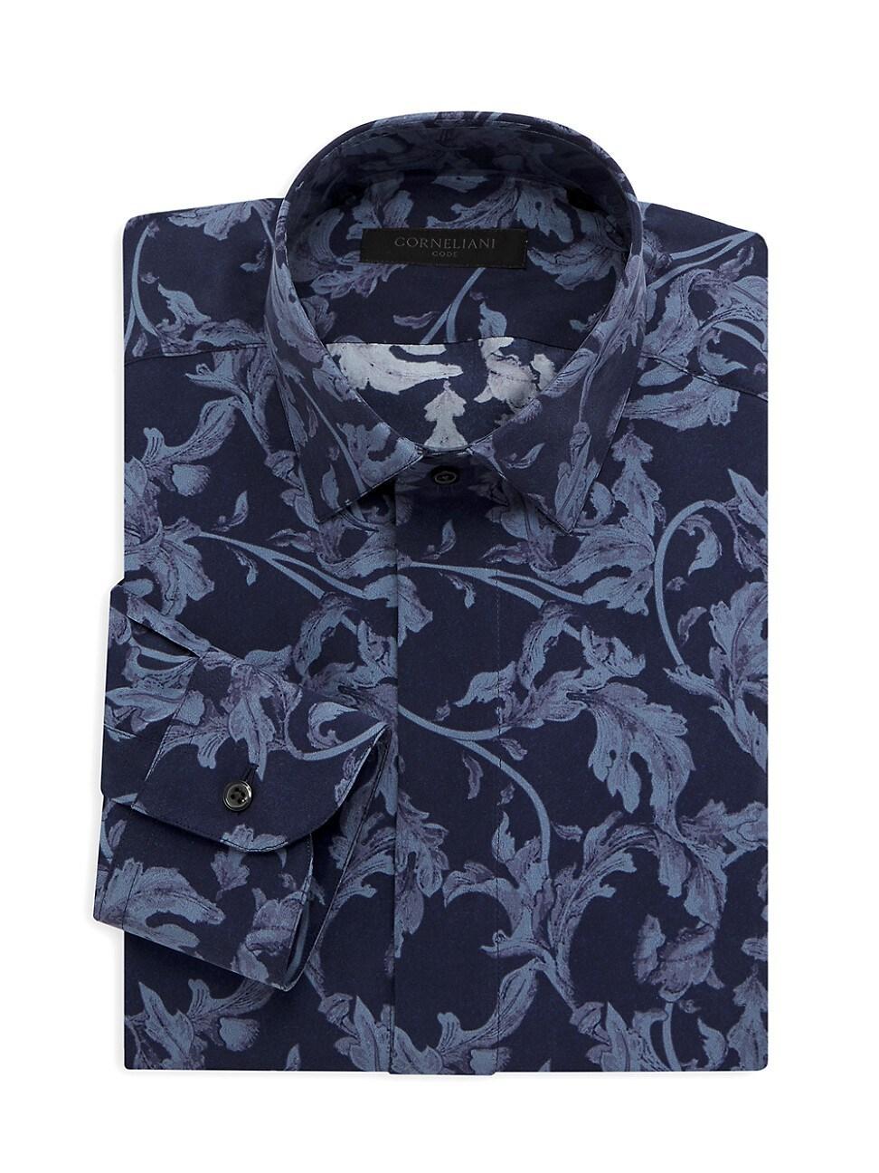 Mens Abstract Silk Dress Shirt Product Image