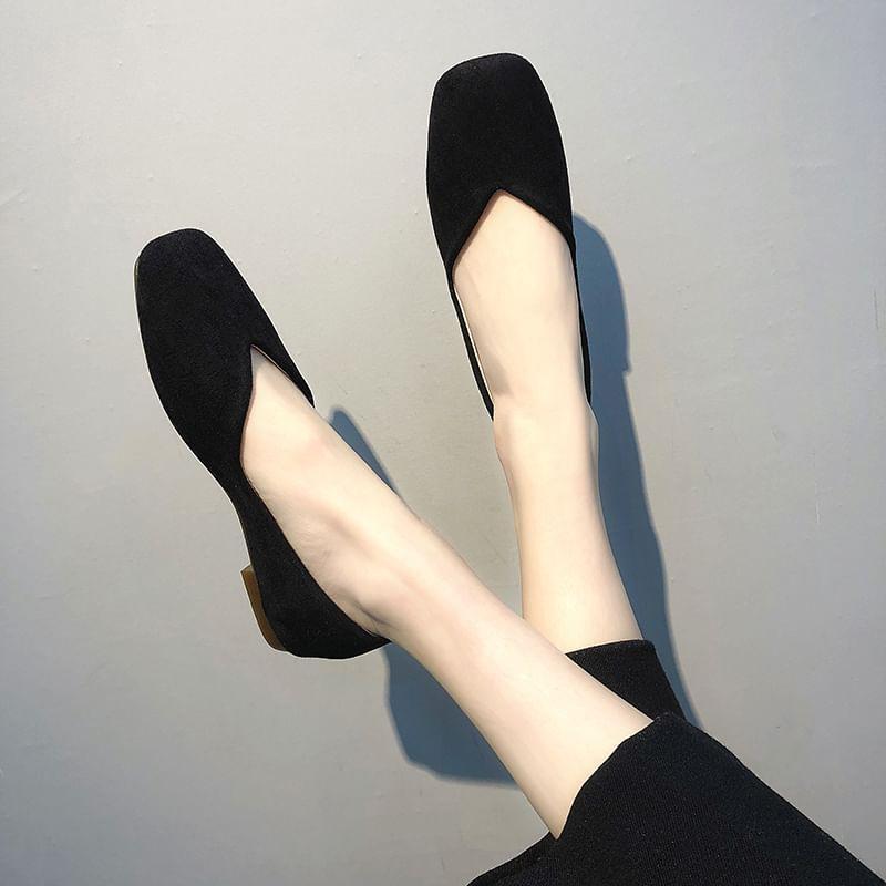 Plain Square Toe Flats Product Image