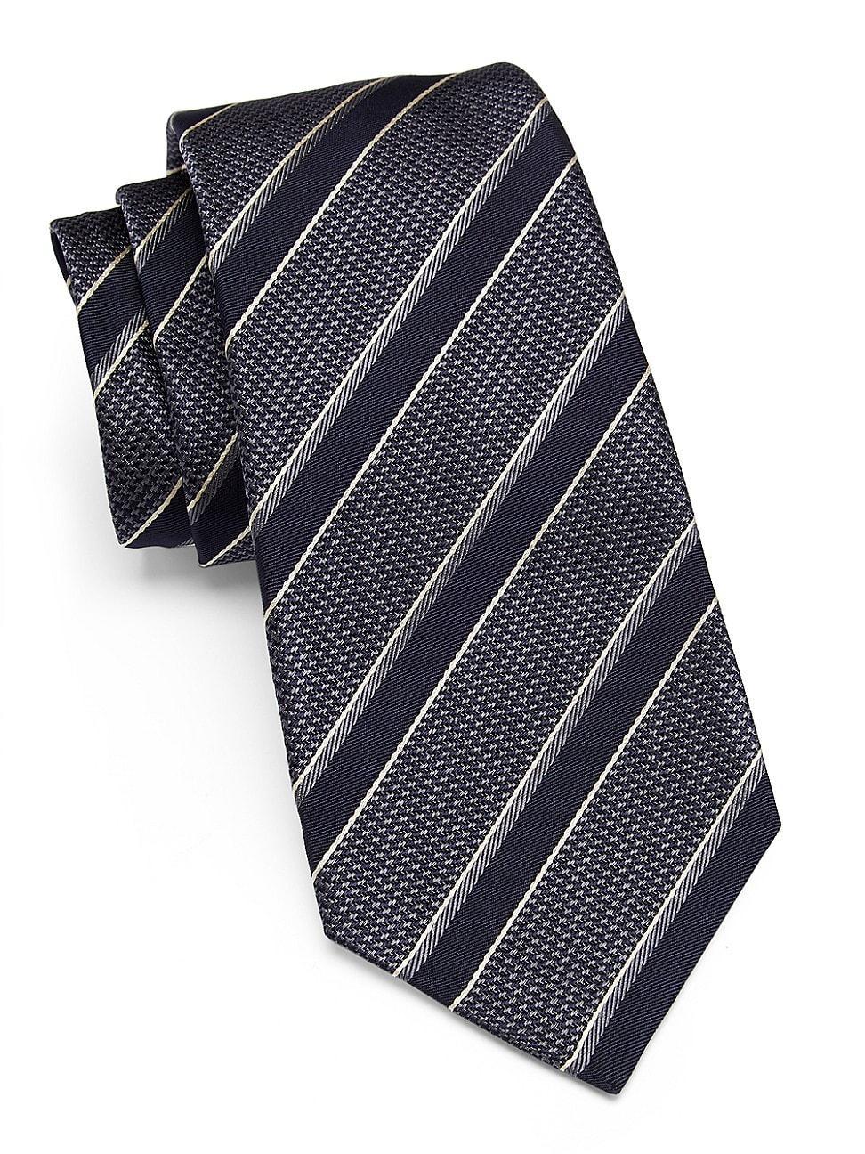 Mens Striped Silk Tie Product Image