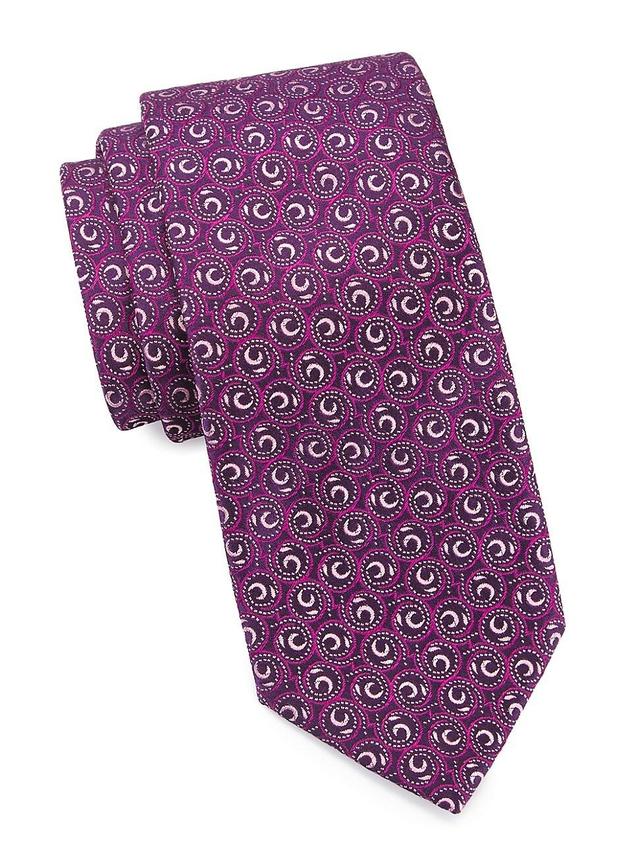 Mens Neat Swirl Bean Silk Tie Product Image