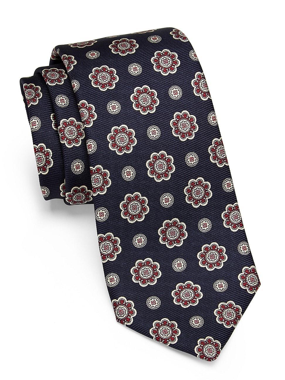 Mens Floral Silk Tie Product Image