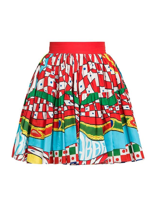 Womens Carretto Siciliano Pleated Miniskirt Product Image