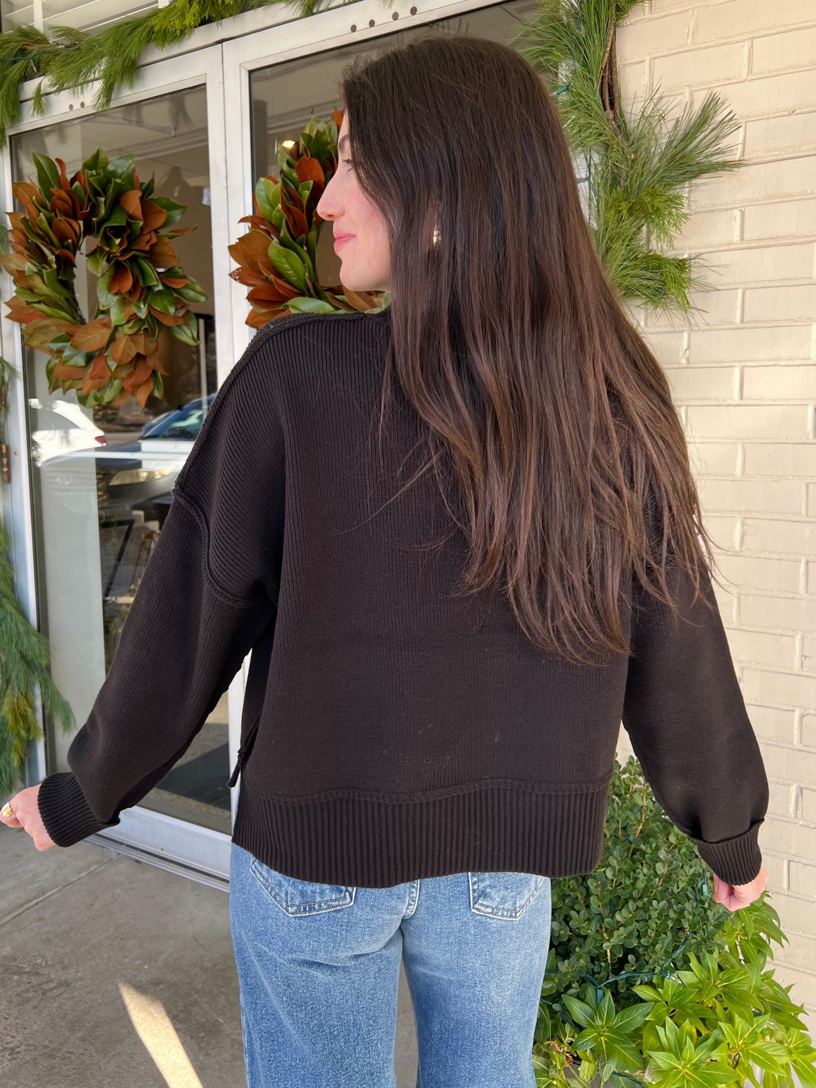 Leda Crewneck Cropped Pullover Product Image