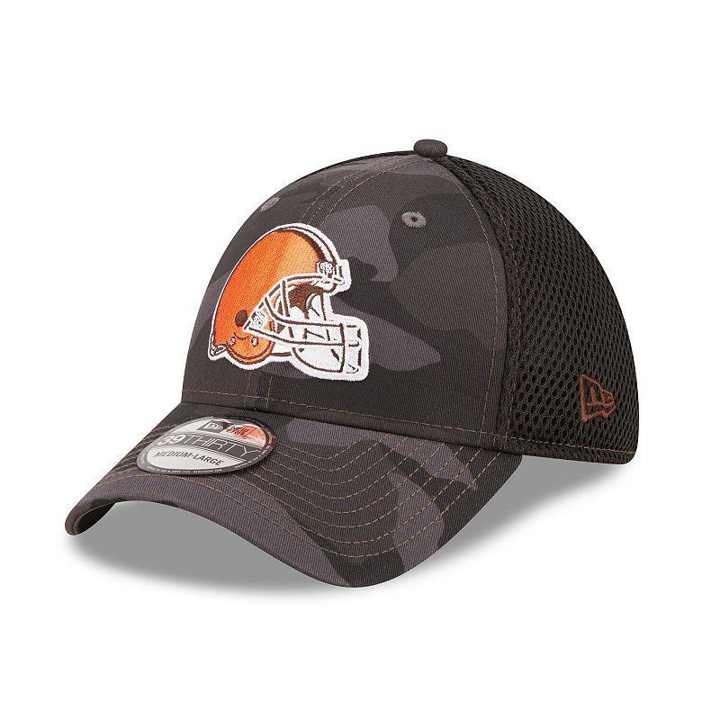 Mens New Era Camo/Black Cleveland Browns Logo Neo 39THIRTY Flex Hat Product Image