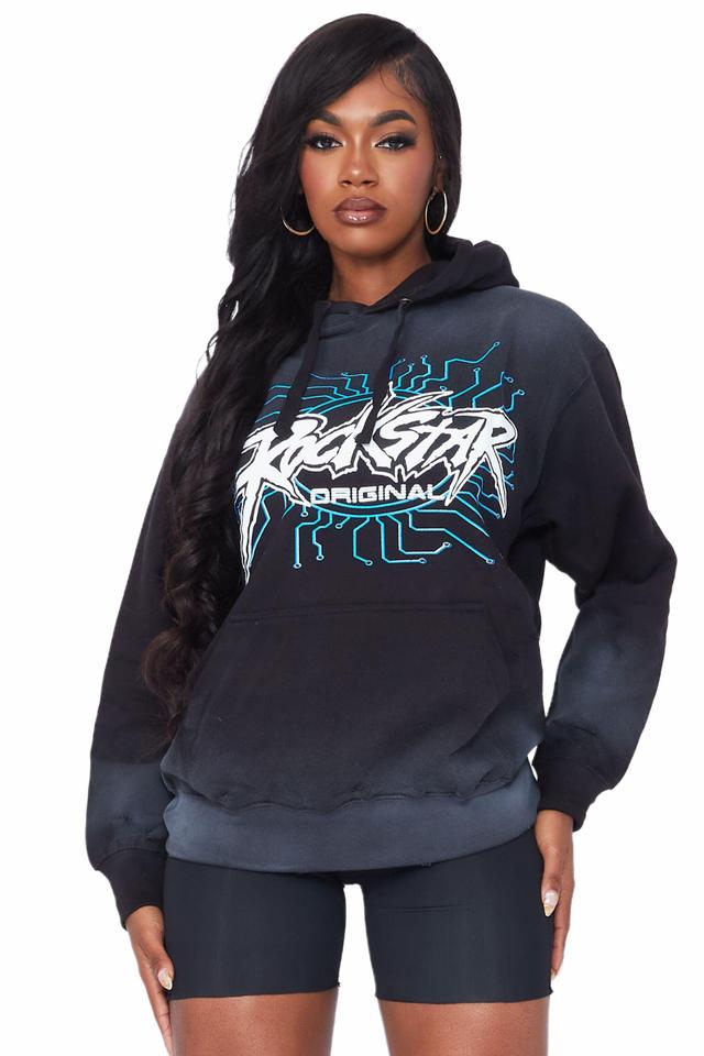 Future 2008 Black Oversized Hoodie Female Product Image