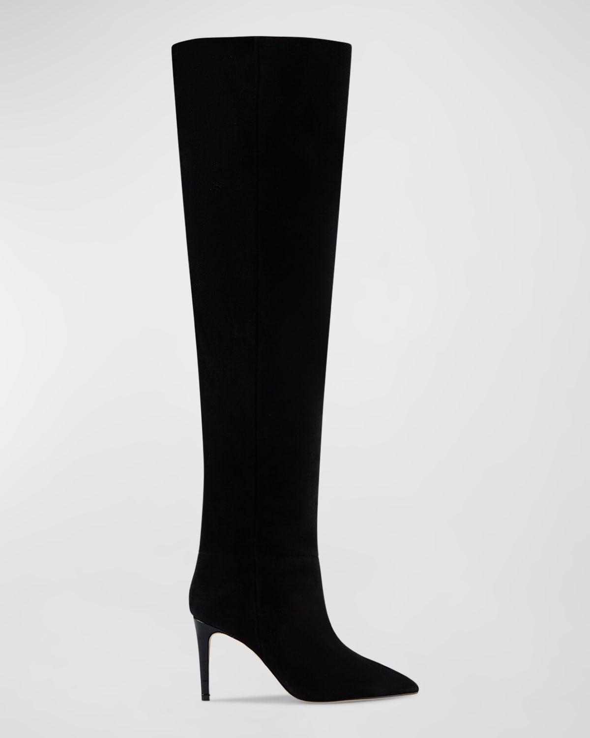 Womens Over-the-Knee Suede Stiletto Boots product image