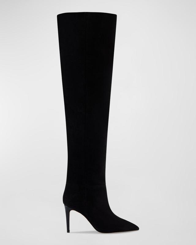 Womens Over-the-Knee Suede Stiletto Boots Product Image