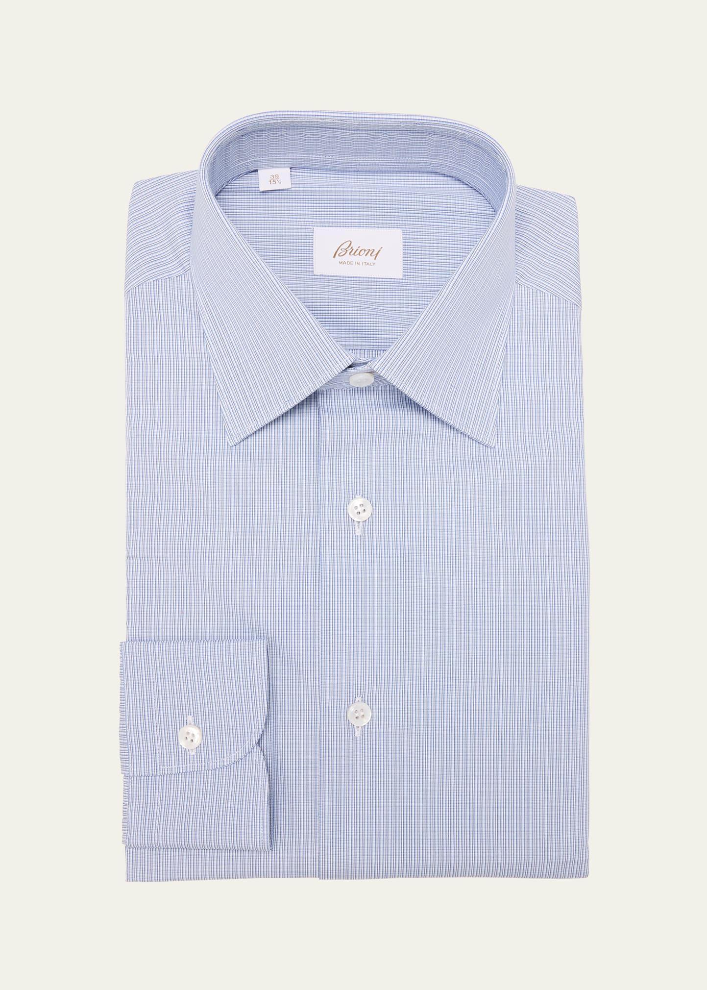 Mens Cotton Mini Graph Check Dress Shirt Product Image