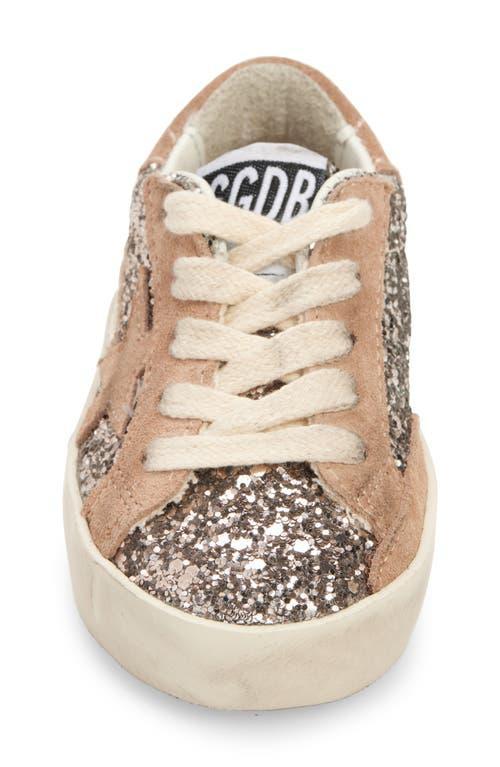 GOLDEN GOOSE Super Star Glitter Upper Suede Star And Heel In Pink Product Image