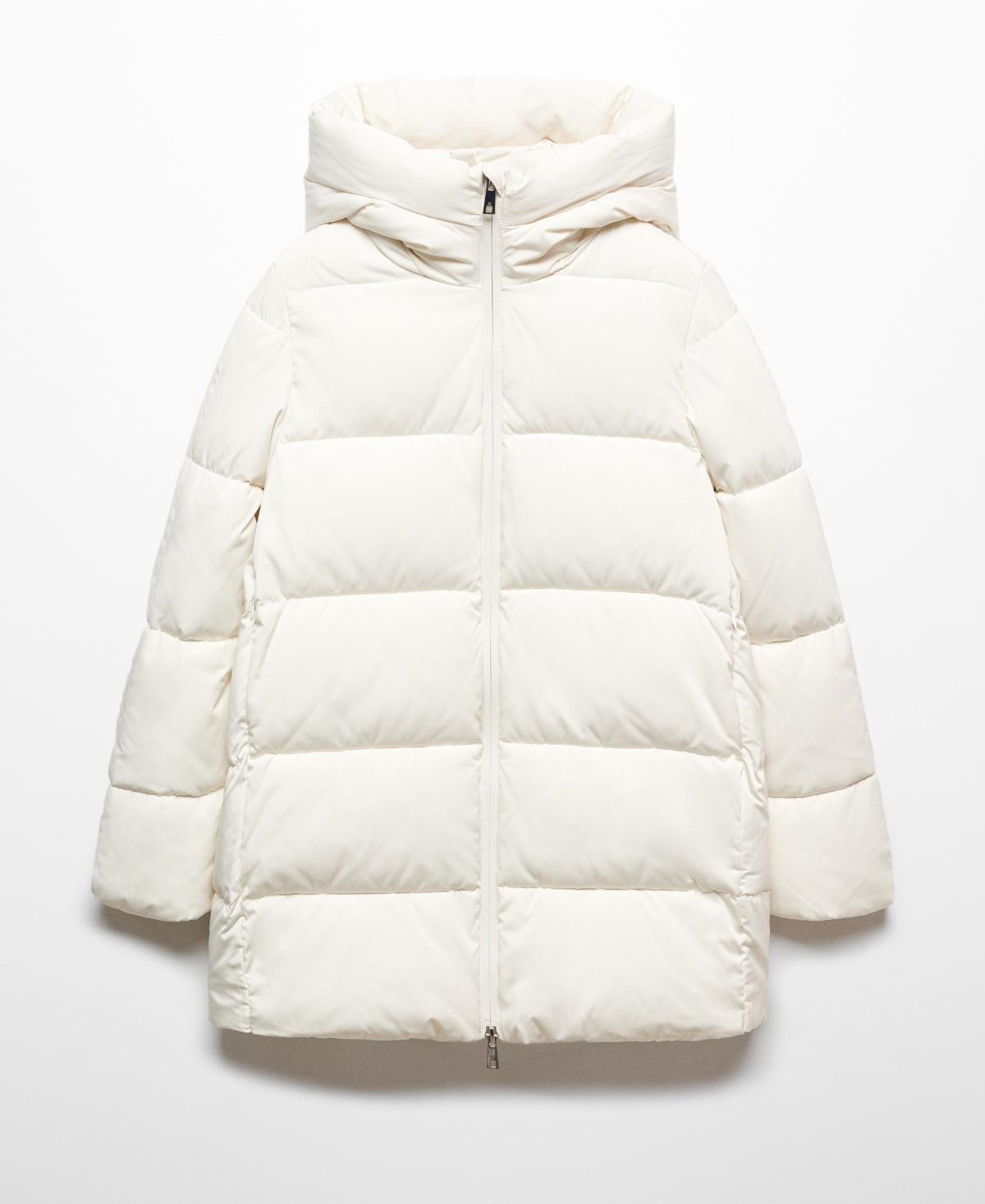 MANGO Quilted Water Repellent Hooded Puffer Coat Product Image