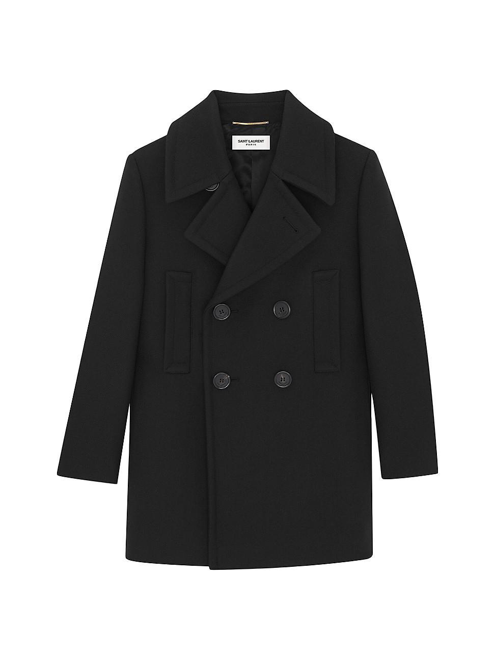 Womens Double-Breasted Peacoat in Wool Product Image