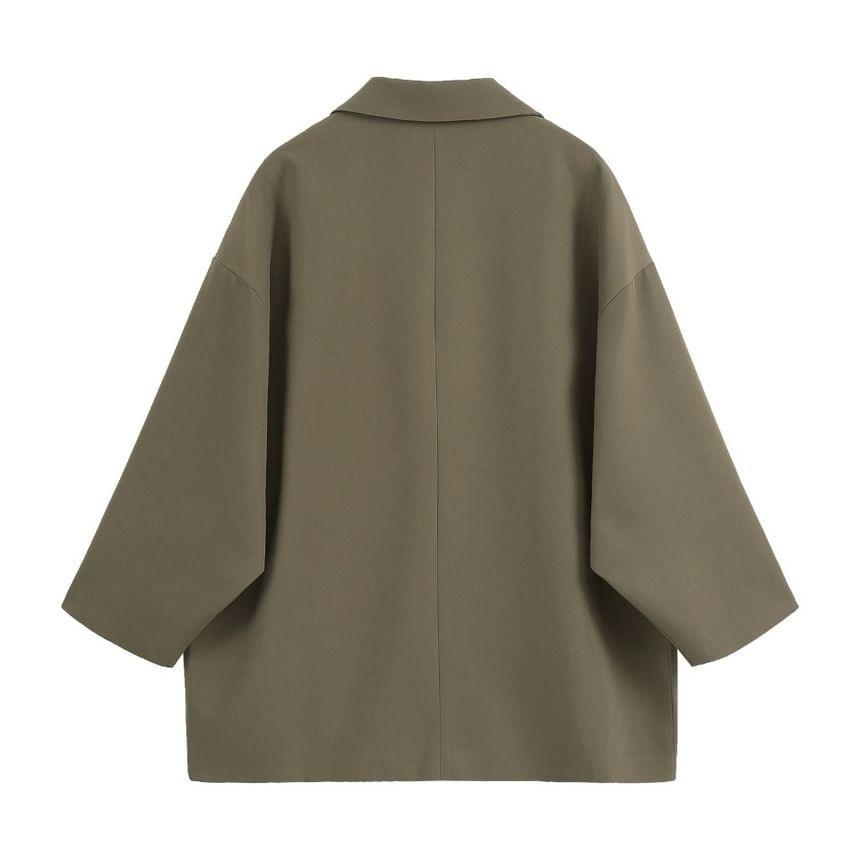 Plain Double-Breasted Blazer Product Image