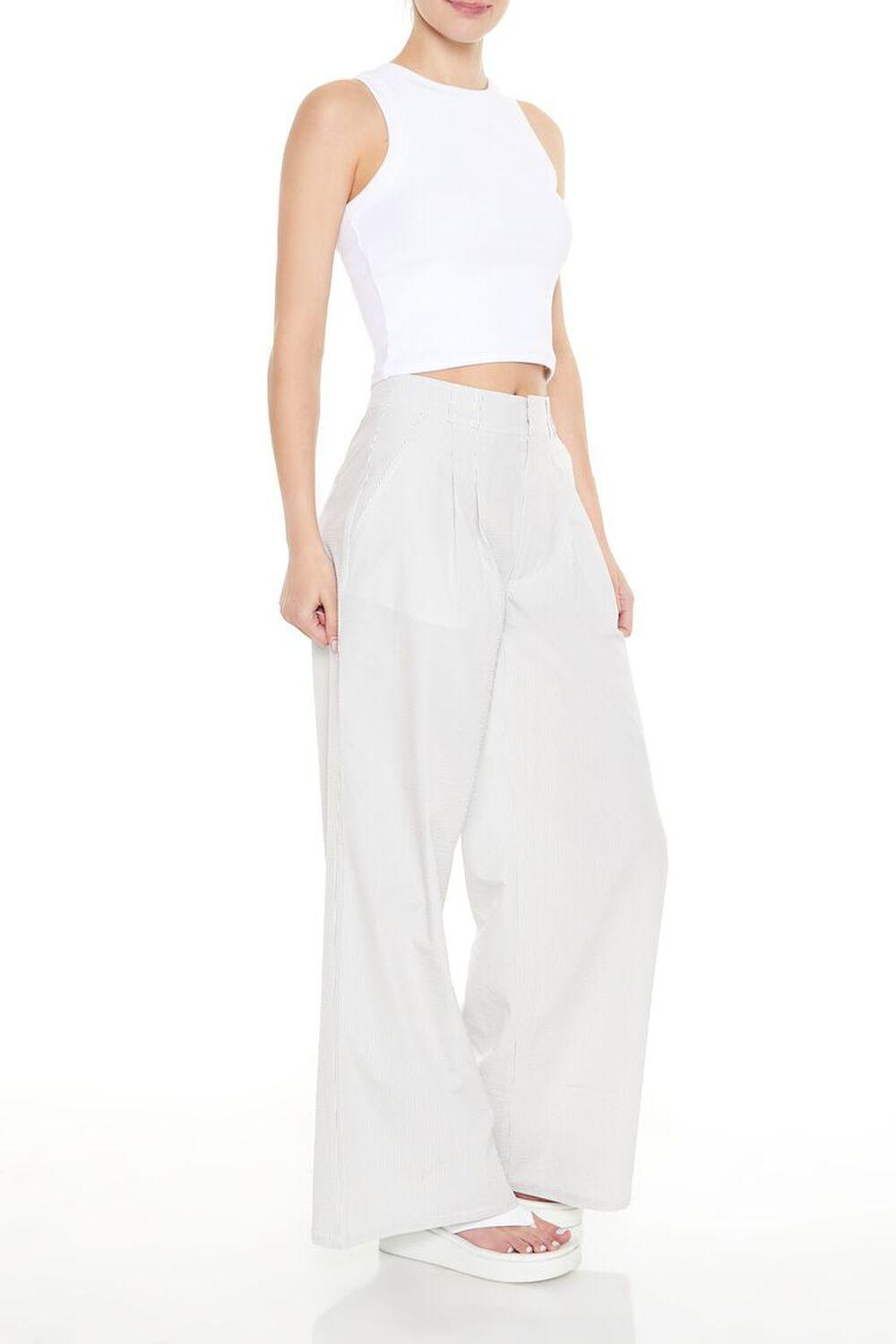 Pinstriped Wide-Leg Pants | Forever 21 Product Image