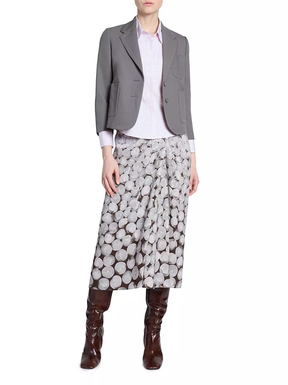 Sampa Draped Printed Midi-Skirt Product Image