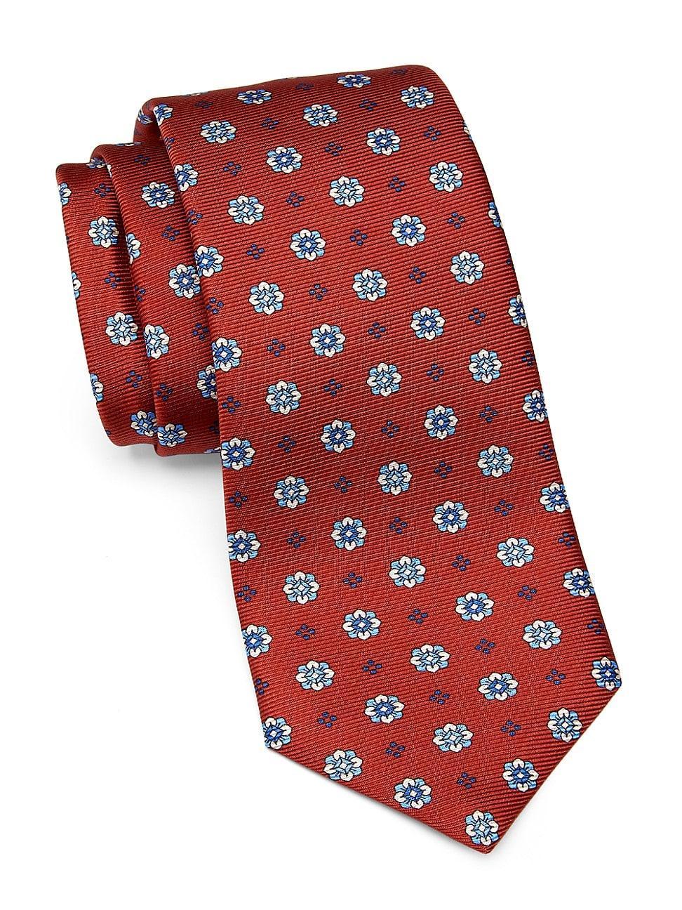 Mens Floral Silk Tie Product Image