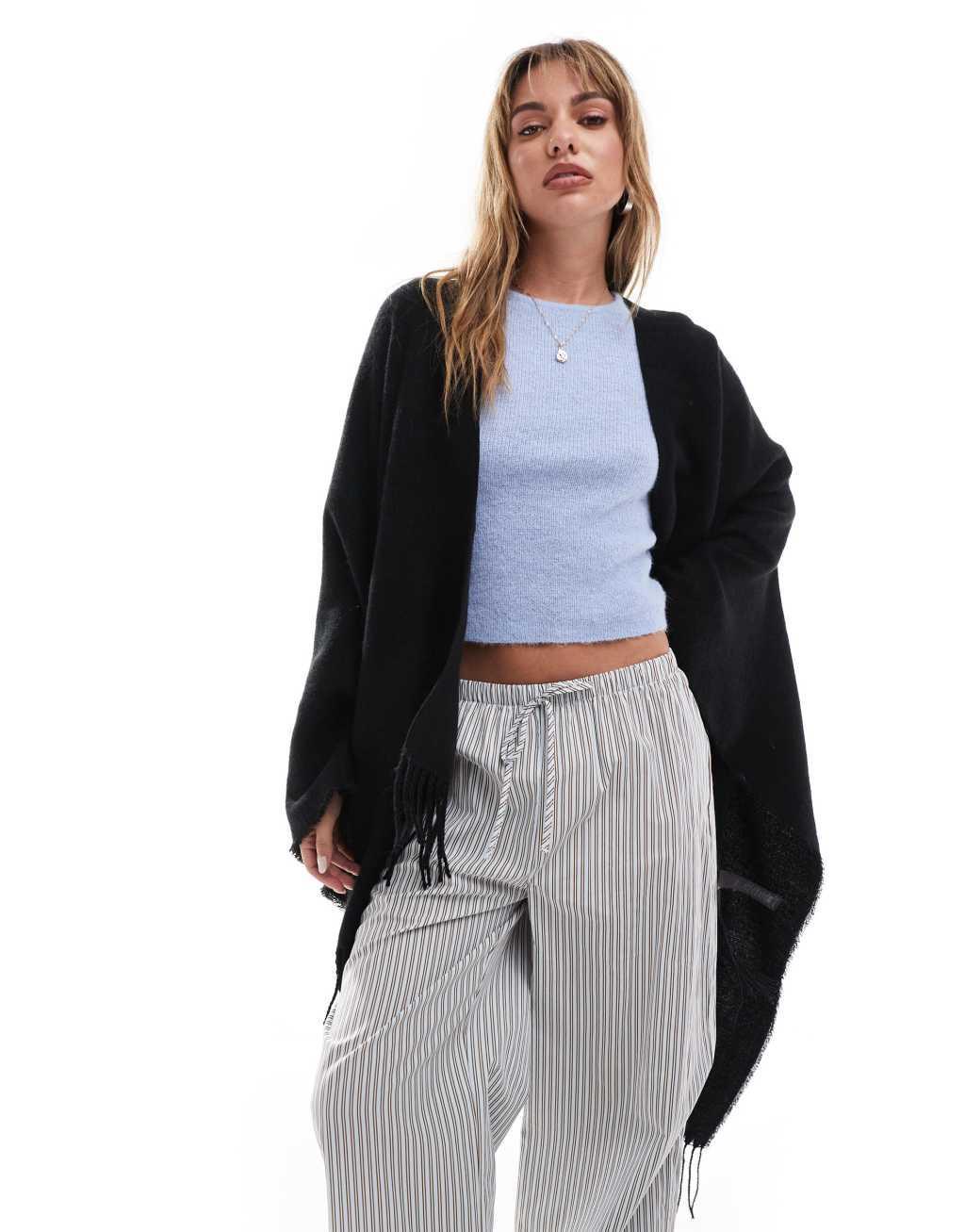 ASOS DESIGN cape in black Product Image