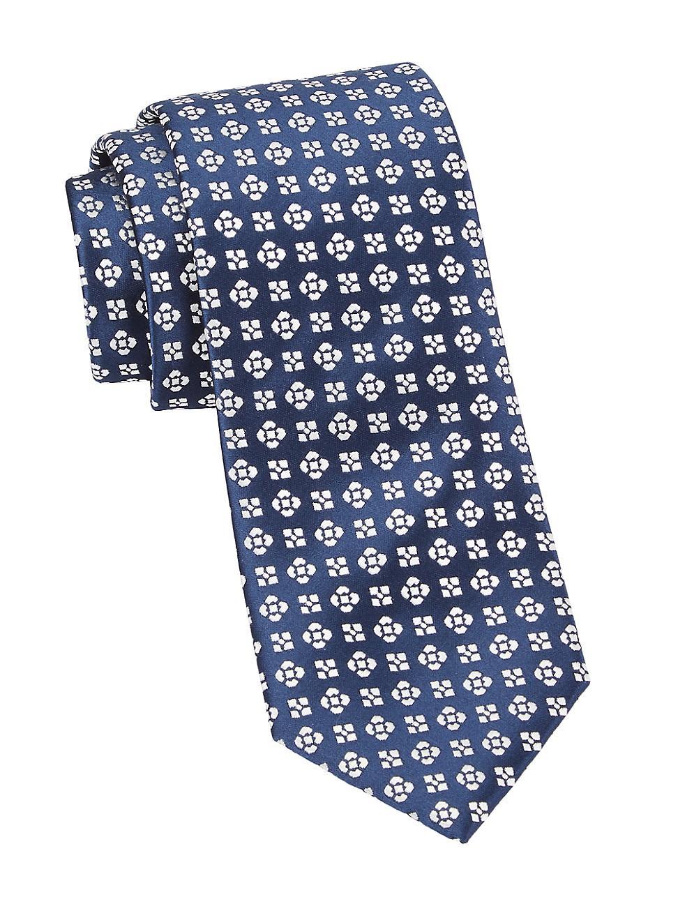 Mens Geometric Woven Silk Tie Product Image