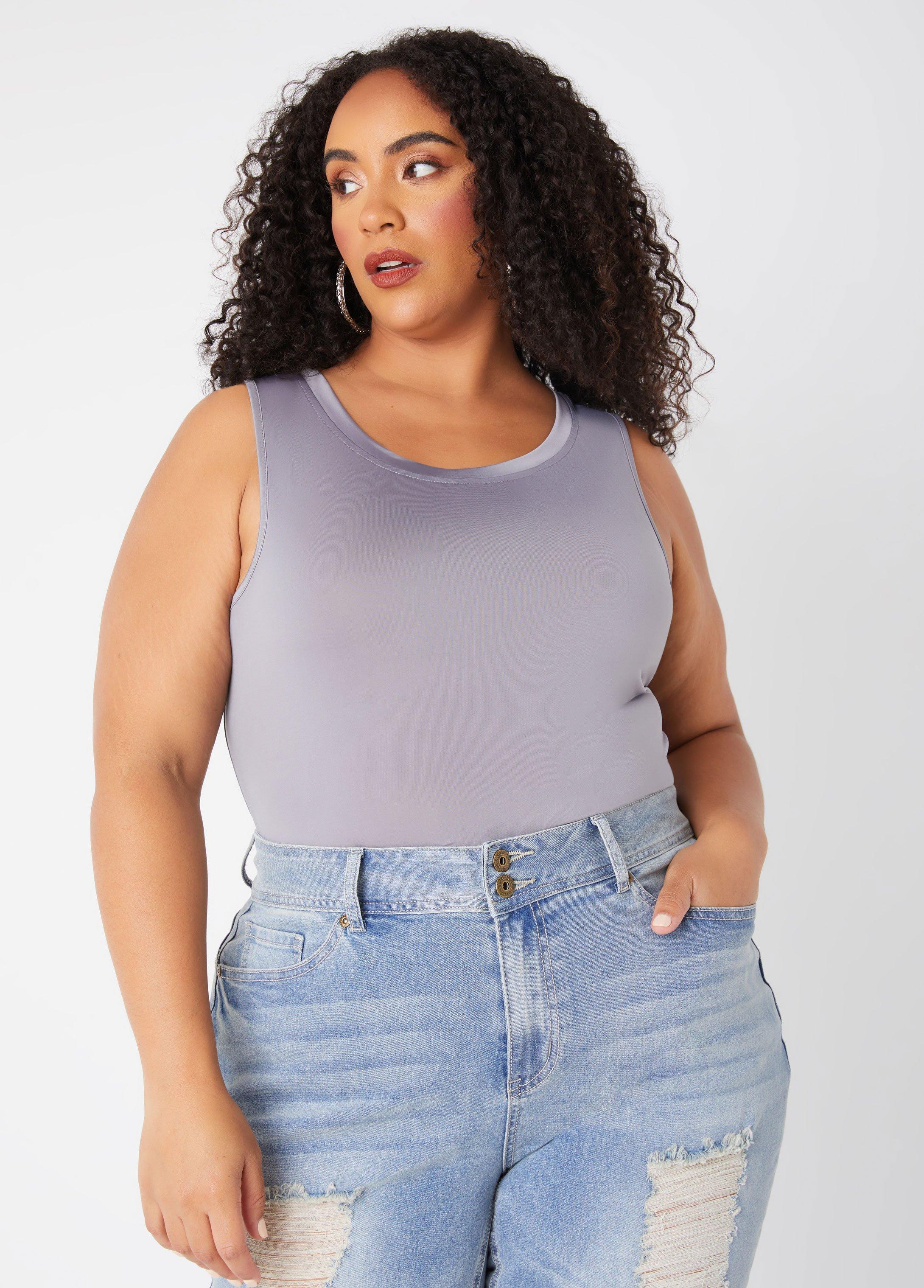 Plus Size The Basic Knit Cami Ashley Stewart Product Image