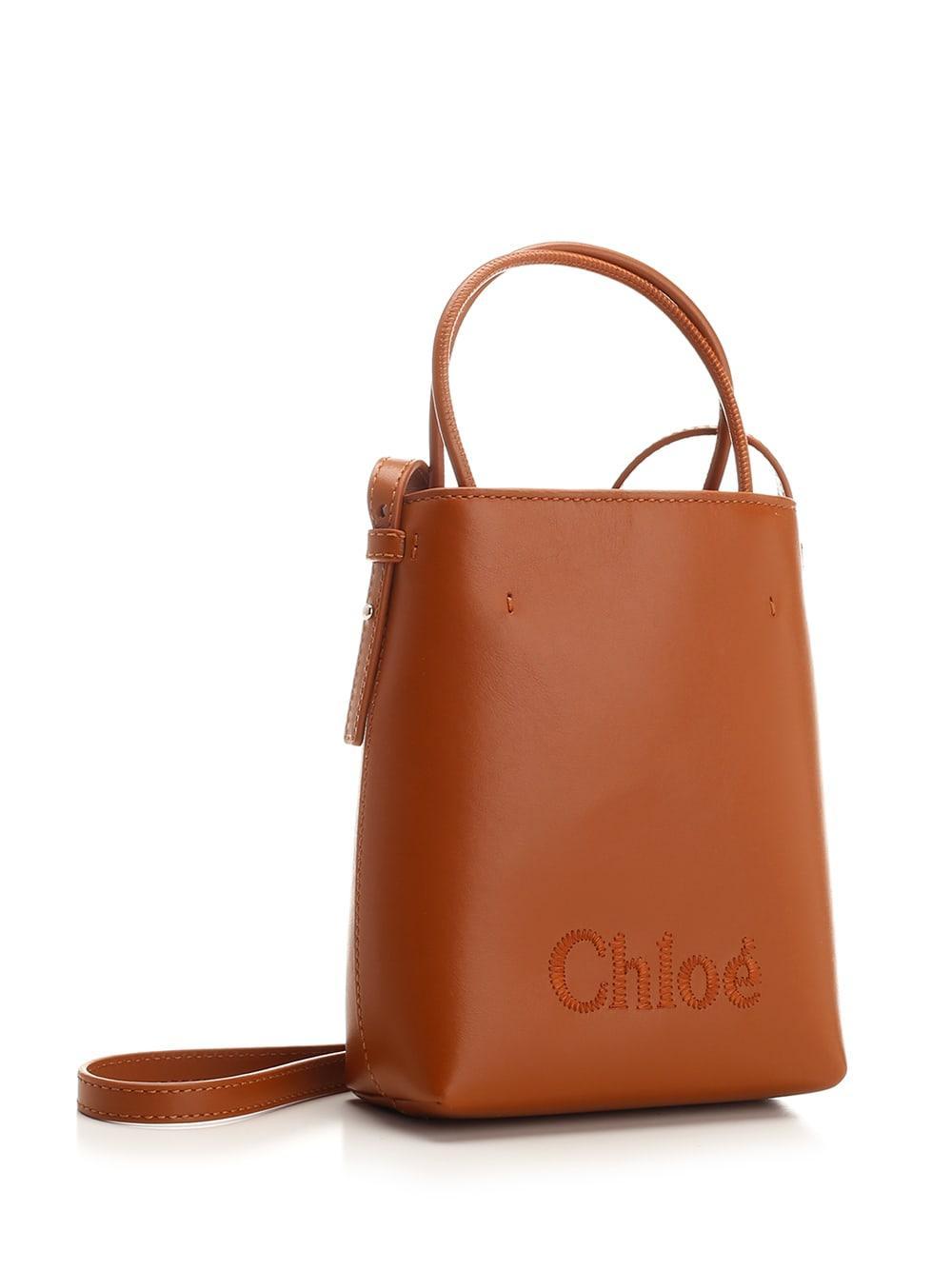 Micro Sense Bucket Bag In Brown Product Image