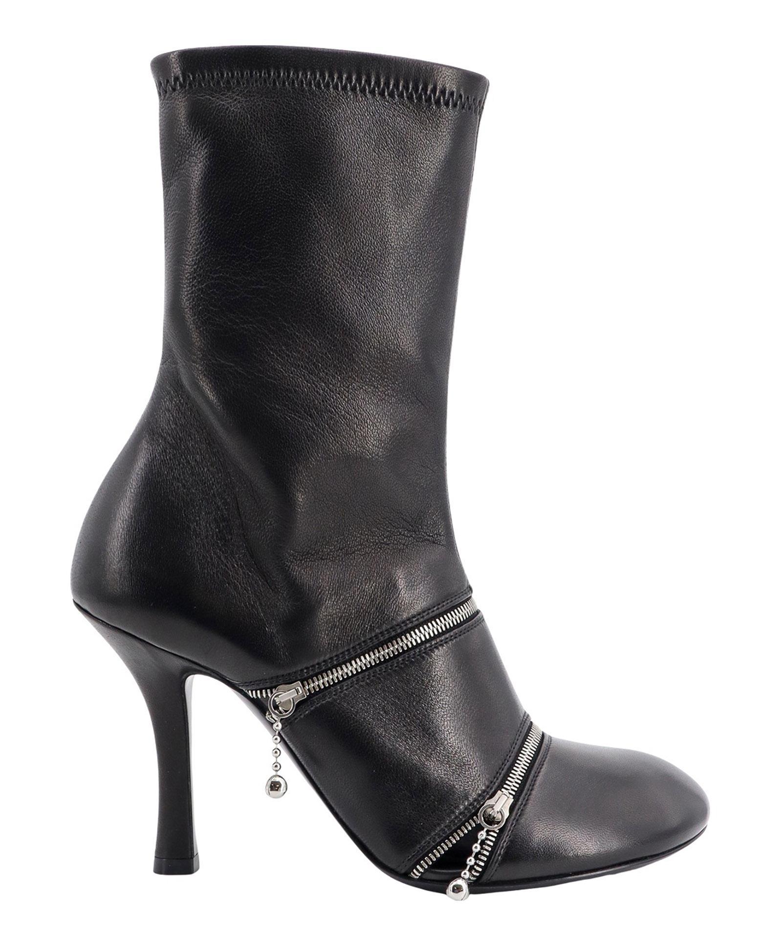 BURBERRY Peep Heeled Boots In Black product image