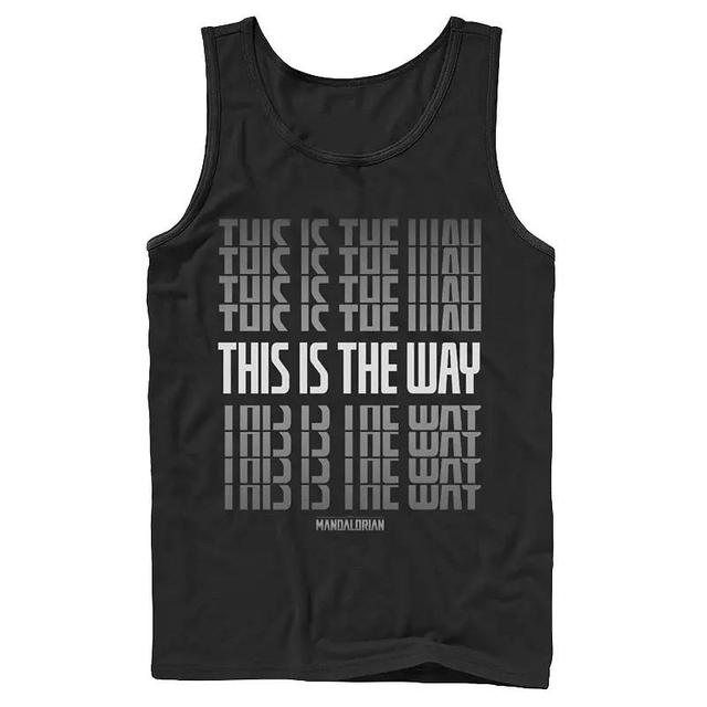 Mens Star Wars The Mandalorian This Is The Way Text Stack Tank Top Product Image