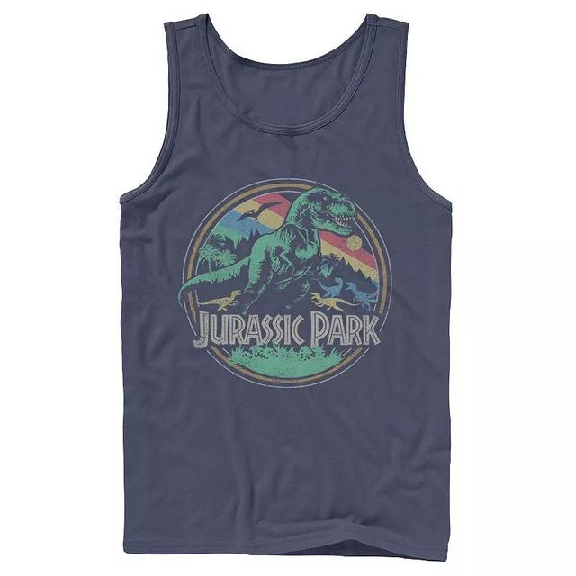 Mens Jurassic Park T Rex Distressed Retro Logo Tank Product Image