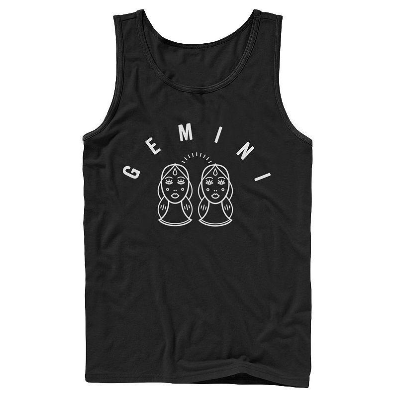 Mens Gemini White Ink Sketch Tank Top Product Image