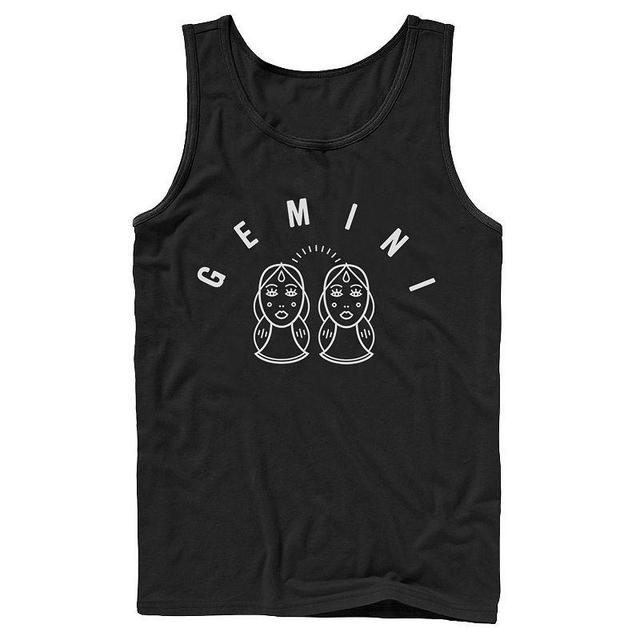 Mens Gemini White Ink Sketch Tank Black Product Image