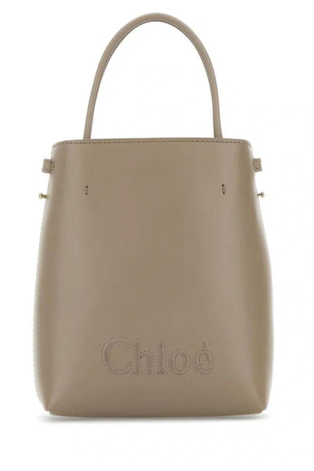 Dove Grey Leather Micro Chloã© Sense Handbag Product Image