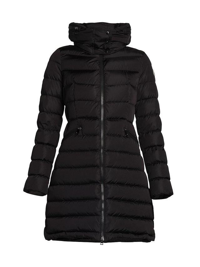 Womens Flammette Fitted Long Down Coat Product Image