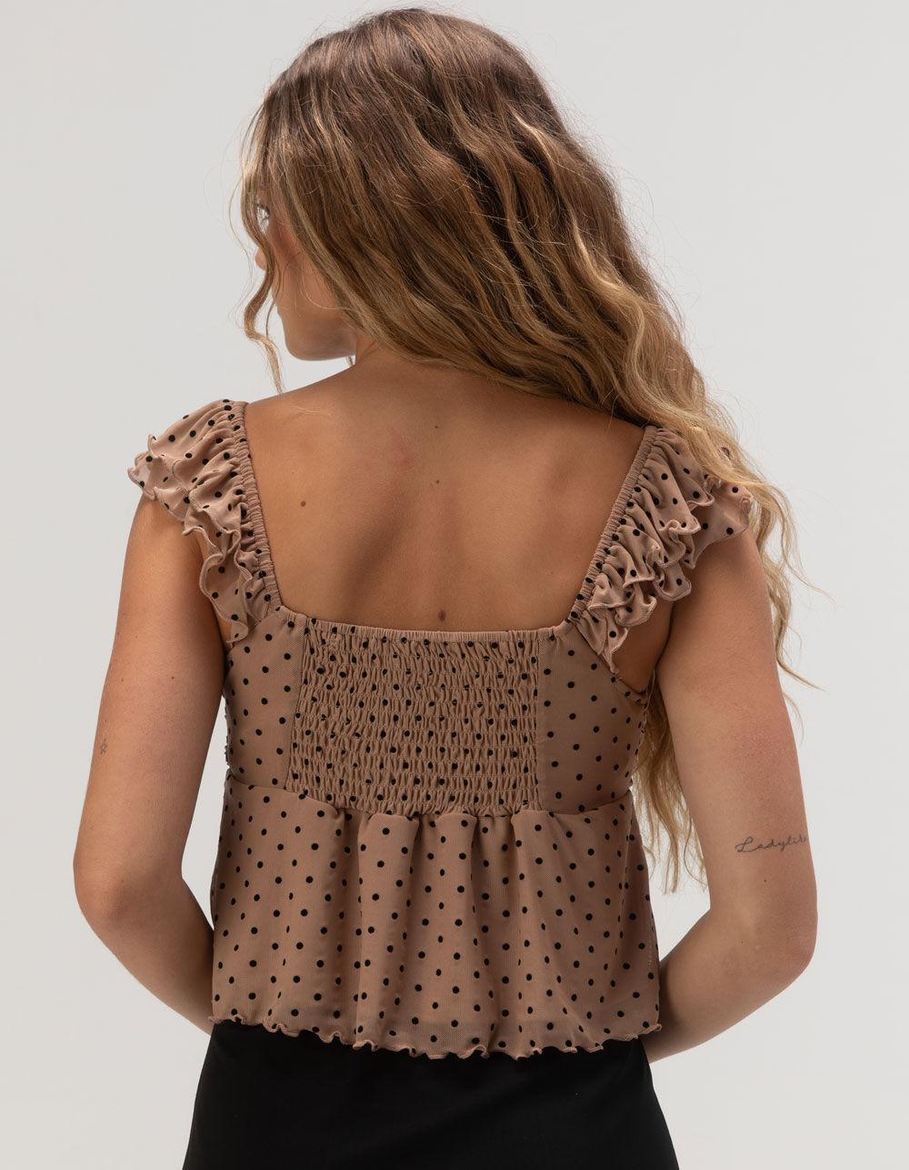 RSQ Womens Mesh Dot Top Product Image