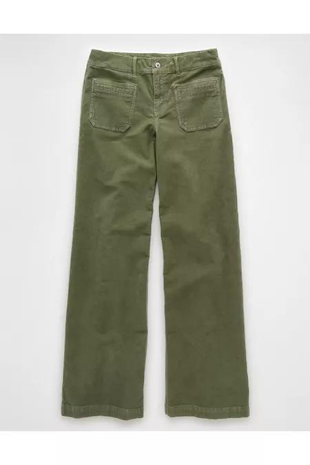 AE Stretch Corduroy Low-Rise Baggy Wide-Leg Pant Women's Product Image