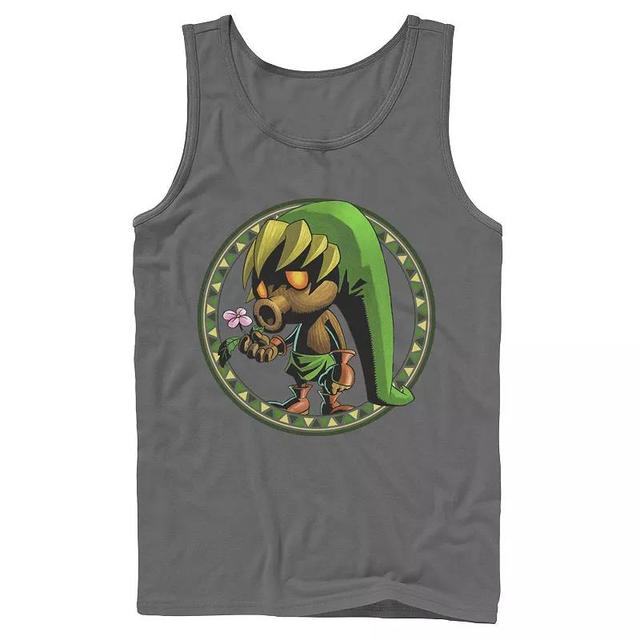 Mens The Legend Of Zelda Deku Mask Link Tank Top Grey Product Image