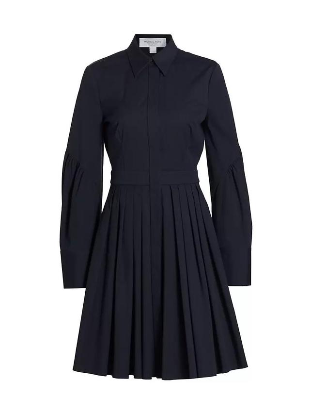 Cotton Pleated Shirtdress Product Image