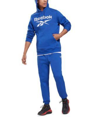 Reebok Mens Logo Print Fleece Hoodie Joggers Product Image