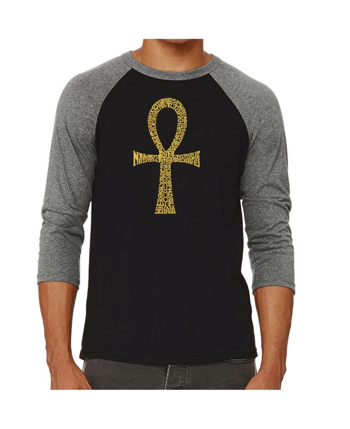 La Pop Art Ankh Mens Raglan Word Art T-shirt Product Image