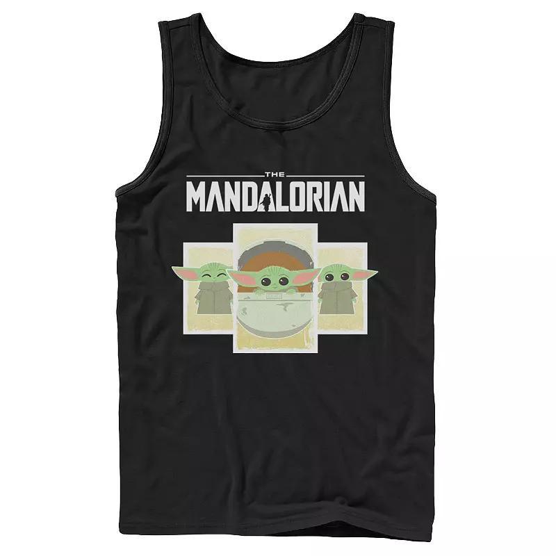 Mens Star Wars The Mandalorian The Child Cartoon Panels Tank Top Product Image