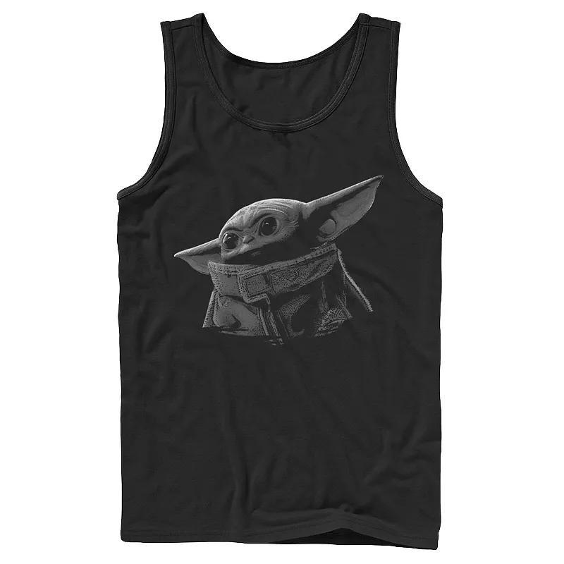 Mens Star Wars The Mandalorian The Child & Grey Portrait Graphic Tank Product Image