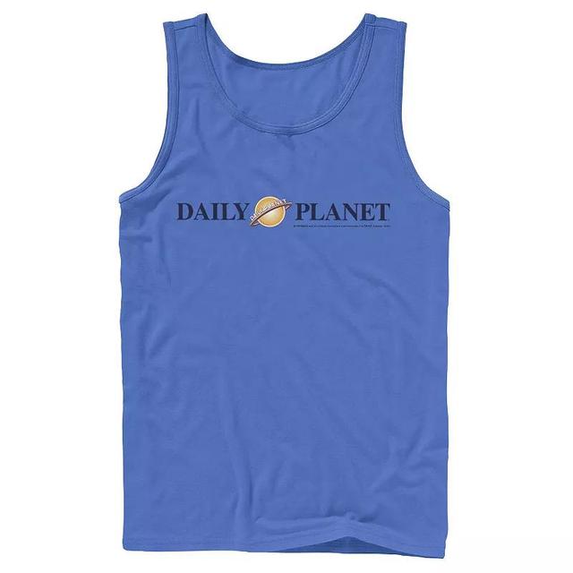 Mens DC Comics Superman Daily Planet Logo Graphic Tank Blue Product Image